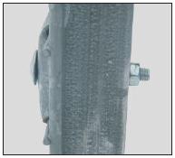 PanelHegn stolpe msi-PH-575 fastgørelse: Fastmonteres til rørstolper med samlebeslag. Montagebeslag til stolpe, inkl. bræddebolt med 8 mm møtrik - alt i galv. udførelse. Stolpe beslag forbrug: 3 sæt pr. stolpe. 
