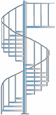 NY Spindeltrappe produceres i varmt galvaniseret stål, Spindeltrappen kan herefter pulverlakeres efter ønske i standard RAL-farver, for anvendelse indendørs.