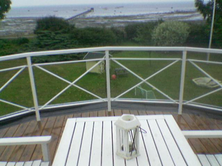 terrassegelænder, gelænderstolper og håndliste i firkant stålrør