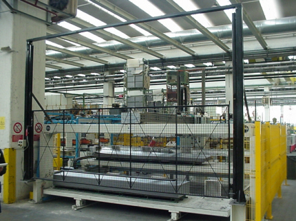 Produktionen af Panel modul trd-hegn i store serier til export.